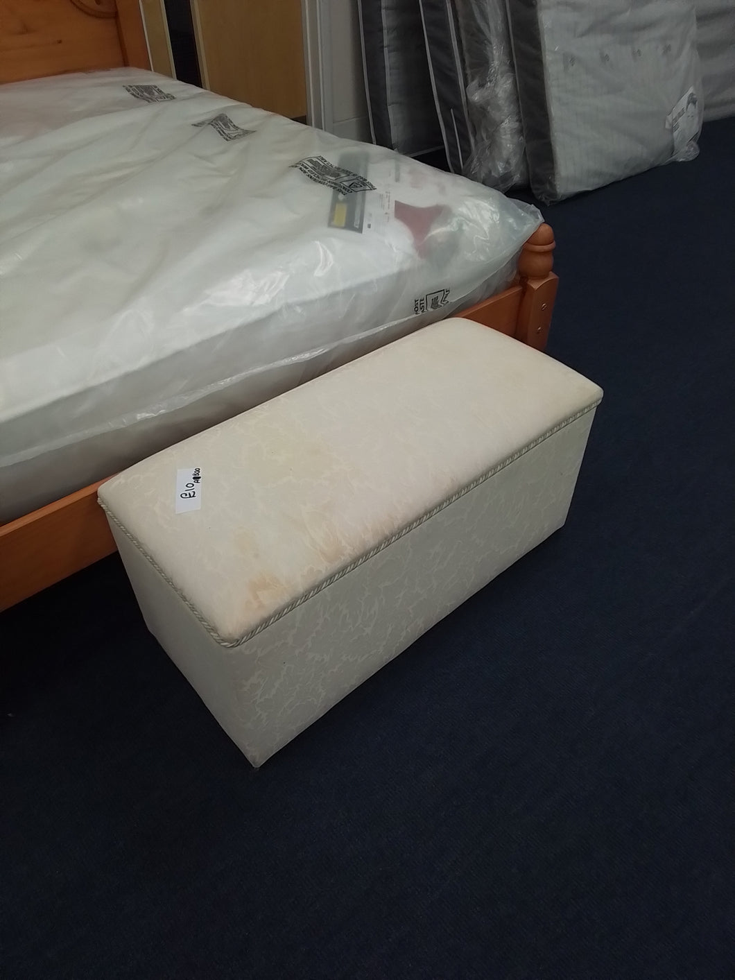 Cream Ottoman