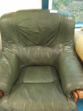 Load image into Gallery viewer, Green Leather Armchair
