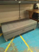 Load image into Gallery viewer, Grey Storage Footstool
