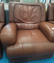 Load image into Gallery viewer, Brown Leather Manual Recliner
