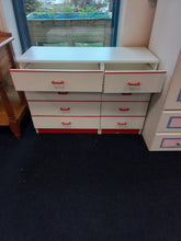 Load image into Gallery viewer, Red &amp; White Chest of Drawers
