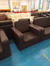 Load image into Gallery viewer, Brown Two Seater Sofa &amp; 2 Armchairs
