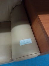 Load image into Gallery viewer, Cream Leather Two Seater Sofa
