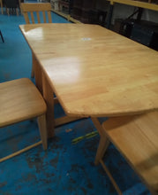 Load image into Gallery viewer, Light Wood Dining Table  &amp; 3 Chairs
