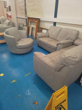 Load image into Gallery viewer, Grey Three &amp; Two Seater Sofas w/Cuddle  Chair
