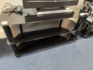 Black Glass TV Stand