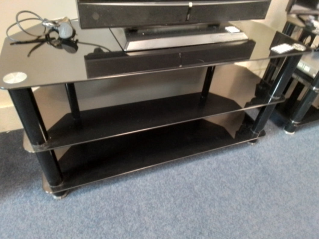 Black Glass TV Stand