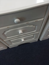 Load image into Gallery viewer, White Chest of Drawers &amp; 2 Bedside Cabinets
