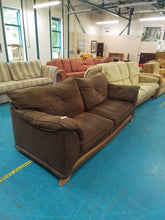 Load image into Gallery viewer, Three Seater Brown Sofa
