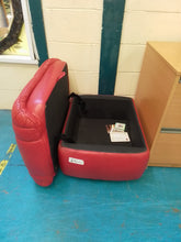 Load image into Gallery viewer, Red Leather Pouffe
