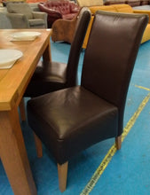 Load image into Gallery viewer, Dining Table &amp; 4 Brown Leather  Effect  Chairs
