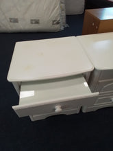 Load image into Gallery viewer, White Chest of Drawers &amp; 2 Bedside Cabinets
