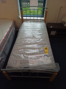 Single bed complete with factory return mattress
