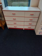 Load image into Gallery viewer, Red &amp; White Chest of Drawers
