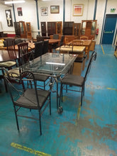 Load image into Gallery viewer, Glass Dining Table &amp; 4 Chairs

