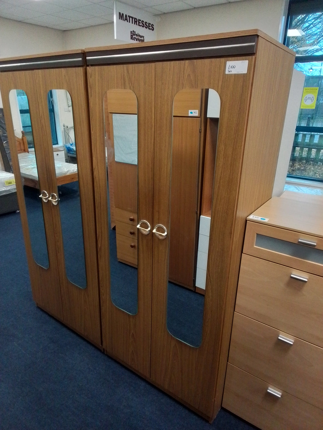 Double wardrobe set of 2