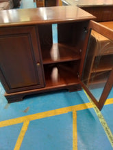 Load image into Gallery viewer, Mahogany Storage Unit w/Glass Door
