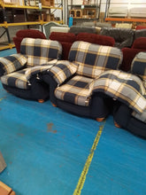 Load image into Gallery viewer, Checked Two Seater Sofa &amp; 2 Armchairs
