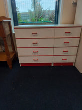 Load image into Gallery viewer, Red &amp; White Chest of Drawers
