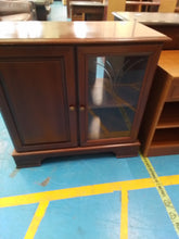 Load image into Gallery viewer, Mahogany Storage Unit w/Glass Door
