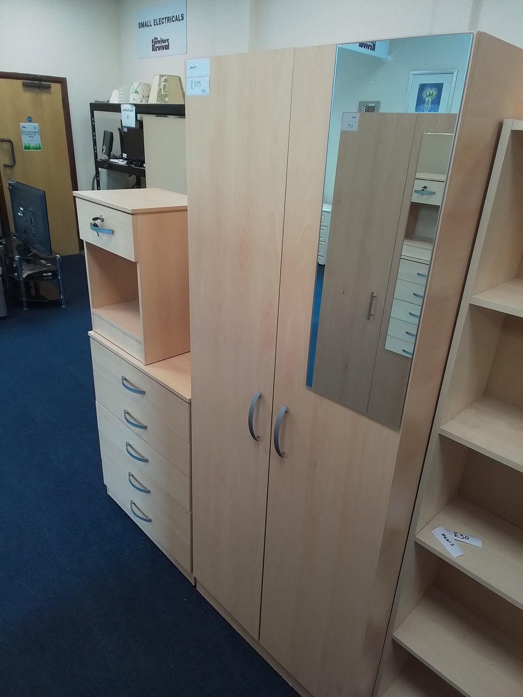 Wardrobe, Chest of drawers, and bedside cabinet