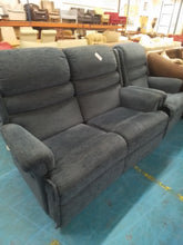 Load image into Gallery viewer, Blue 2 Seater Manual Recliner Sofa &amp; Armchair
