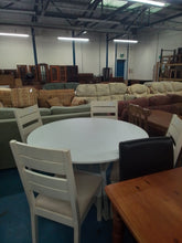 Load image into Gallery viewer, White Extending Dining Table &amp; 4 Chairs
