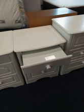 Load image into Gallery viewer, White Chest of Drawers &amp; 2 Bedside Cabinets
