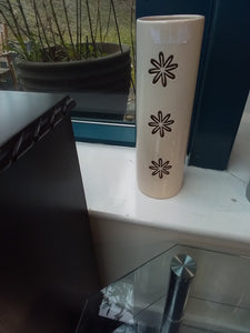 Cream/Brown Vase