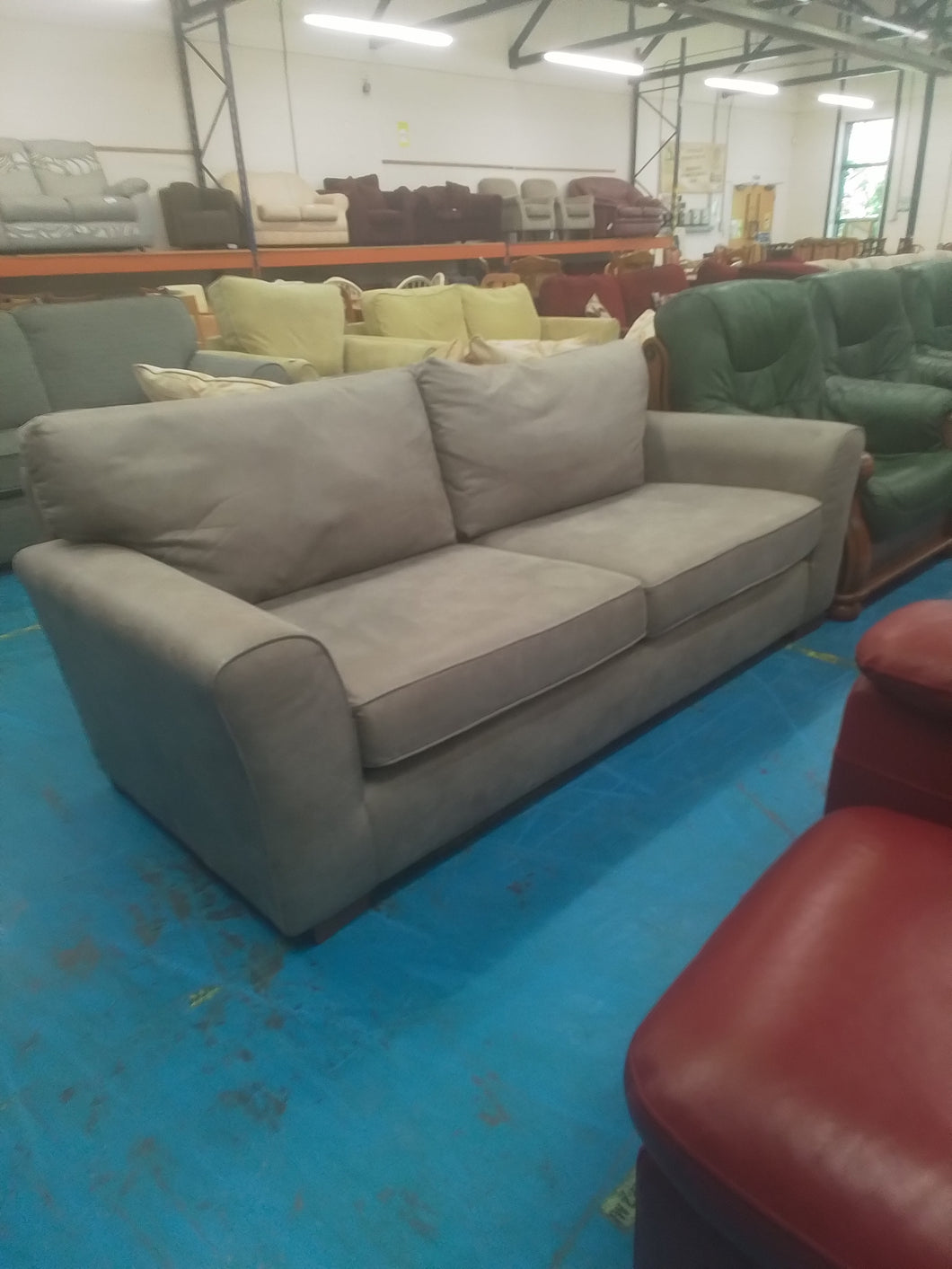 Grey Three Seater Sofa