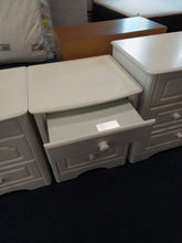 Load image into Gallery viewer, White Chest of Drawers &amp; 2 Bedside Cabinets

