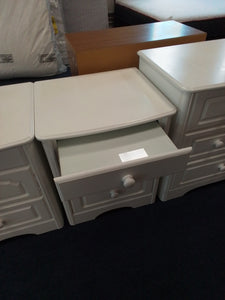 White Chest of Drawers & 2 Bedside Cabinets