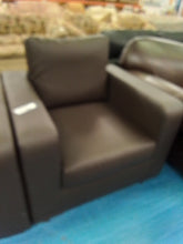 Load image into Gallery viewer, Pair of Black Leather Look Armchairs
