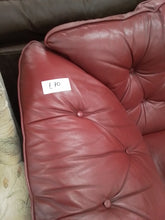 Load image into Gallery viewer, Burgundy Leather Two Seater Sofa
