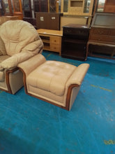Load image into Gallery viewer, Leather Armchair &amp; Footstool
