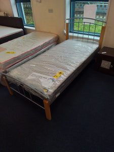 Single bed complete with factory return mattress