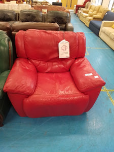 Red electric reclining armchair