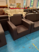 Load image into Gallery viewer, Brown Two Seater Sofa &amp; 2 Armchairs
