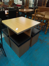 Load image into Gallery viewer, Table &amp; 4 Storage Stools
