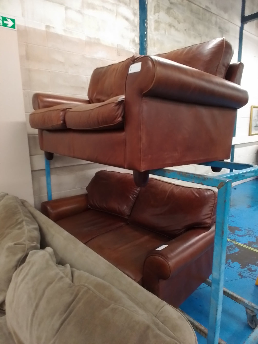 Tan 2 x 2 Seater Sofa